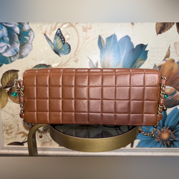 Chanel Chocolate Bar Beaded Chain Flap Bag - Picture 2 of 14